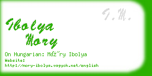 ibolya mory business card
